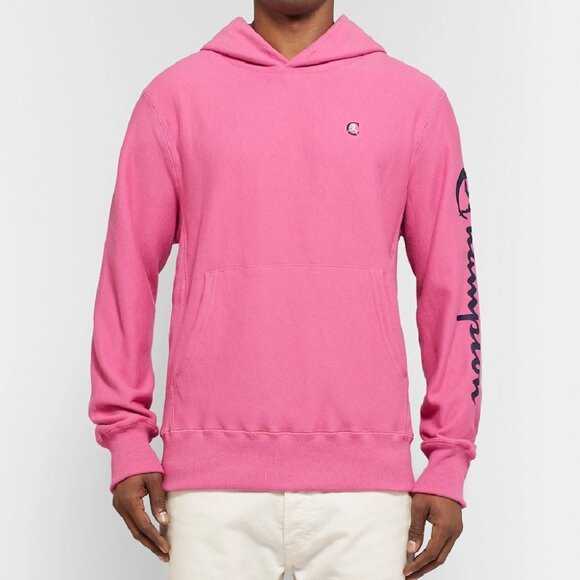 Champion | Todd Snyder Logo-Print Loopback Cotton Jersey Hoodie in Pink - Picture 3 of 11